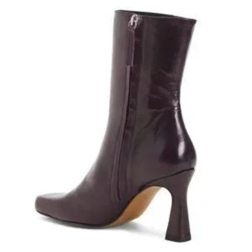 Minelli Paris Leather Square Toe Boots - Picture 3 of 4